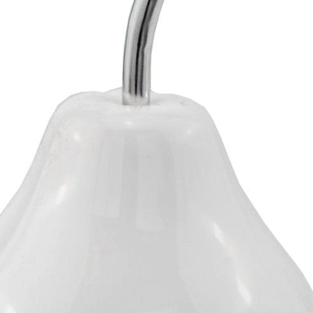 White Medium  Pear Shaped Aluminum Accent Home Decor  Warm Home View