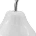 White Medium  Pear Shaped Aluminum Accent Home Decor  Warm Home View
