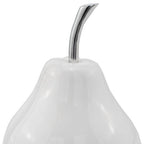 White Medium  Pear Shaped Aluminum Accent Home Decor  Warm Home View