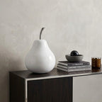 White Medium  Pear Shaped Aluminum Accent Home Decor  Warm Home View
