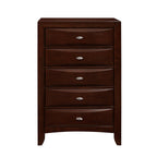 New Merlot Chest With 5 Chambared Drawer  Warm Home View