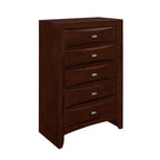 New Merlot Chest With 5 Chambared Drawer  Warm Home View
