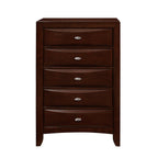 New Merlot Chest With 5 Chambared Drawer  Warm Home View