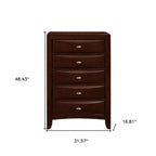 New Merlot Chest With 5 Chambared Drawer  Warm Home View