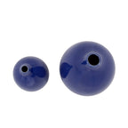 Set of Two Cobalt Ceramic Round Table Vases  Warm Home View