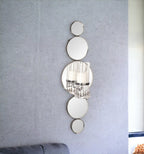 Silver and Clear Modern Bling Mirrored Wall Sconce  Warm Home View