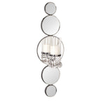 Silver and Clear Modern Bling Mirrored Wall Sconce  Warm Home View