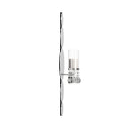 Silver and Clear Modern Bling Mirrored Wall Sconce  Warm Home View