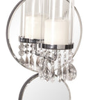 Silver and Clear Modern Bling Mirrored Wall Sconce  Warm Home View