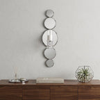 Silver and Clear Modern Bling Mirrored Wall Sconce  Warm Home View
