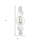 Silver and Clear Modern Bling Mirrored Wall Sconce  Warm Home View