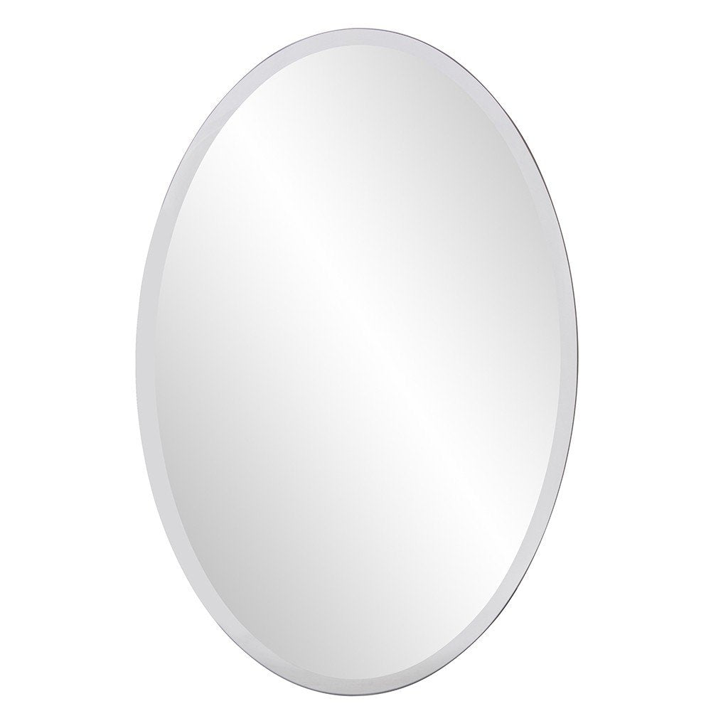 Oval Shaped Frameless Mirror  Warm Home View