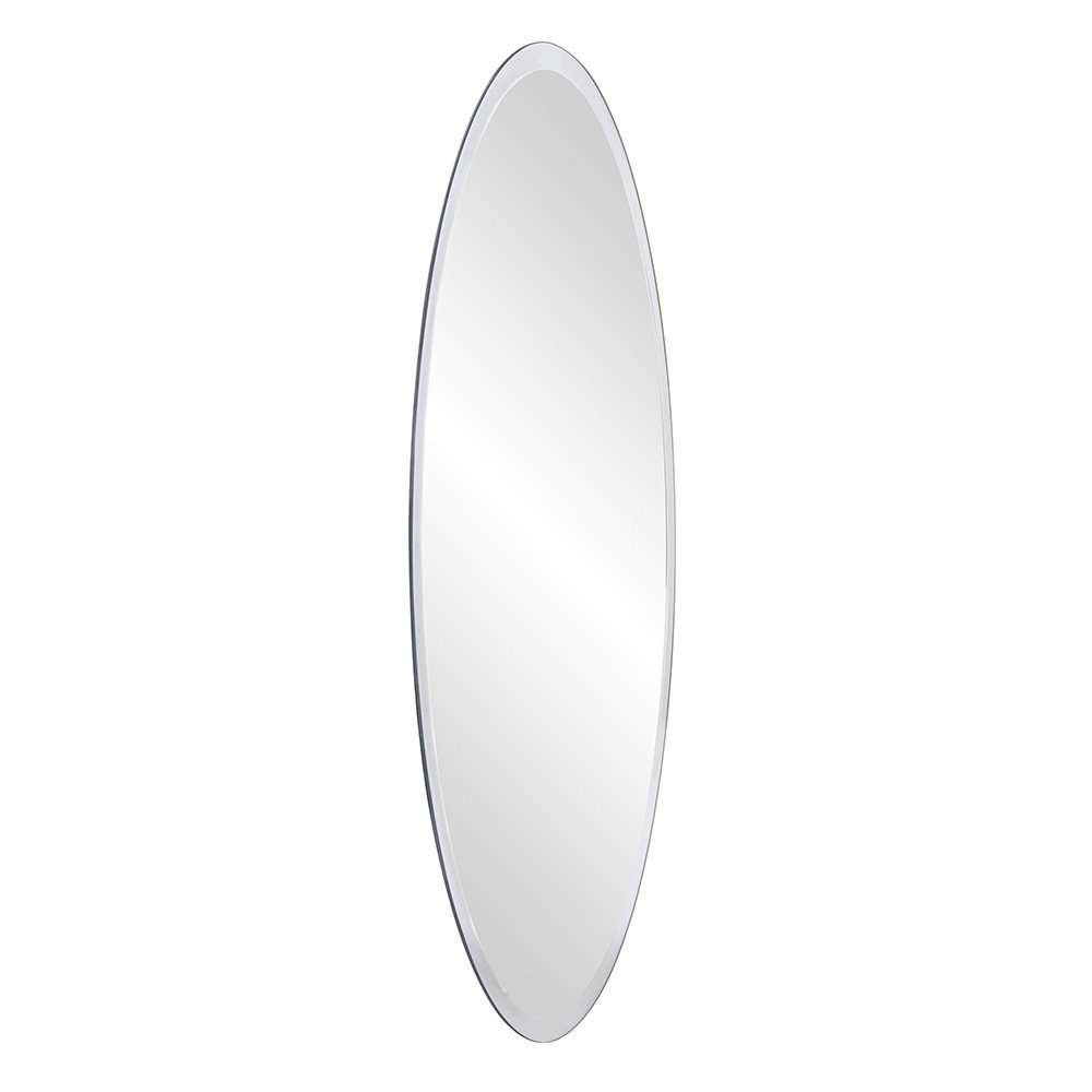 Oval Shaped Frameless Mirror  Warm Home View