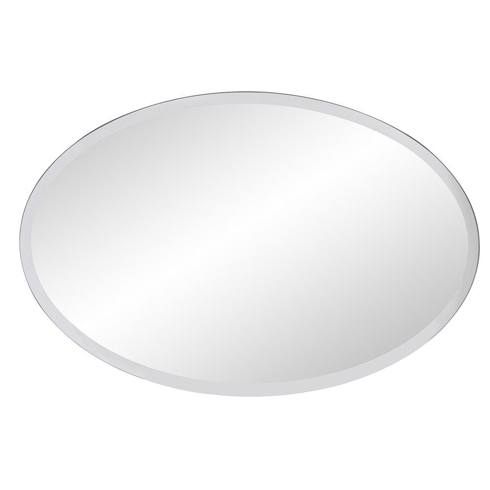 Oval Shaped Frameless Mirror  Warm Home View