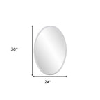 Oval Shaped Frameless Mirror  Warm Home View