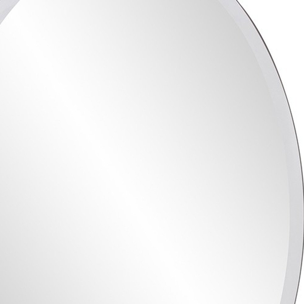 Oval Shaped Frameless Mirror  Warm Home View
