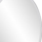 Oval Shaped Frameless Mirror  Warm Home View