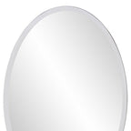 Oval Shaped Frameless Mirror  Warm Home View