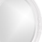 Oval Mirror In A Glossy White Wood Frame  Warm Home View