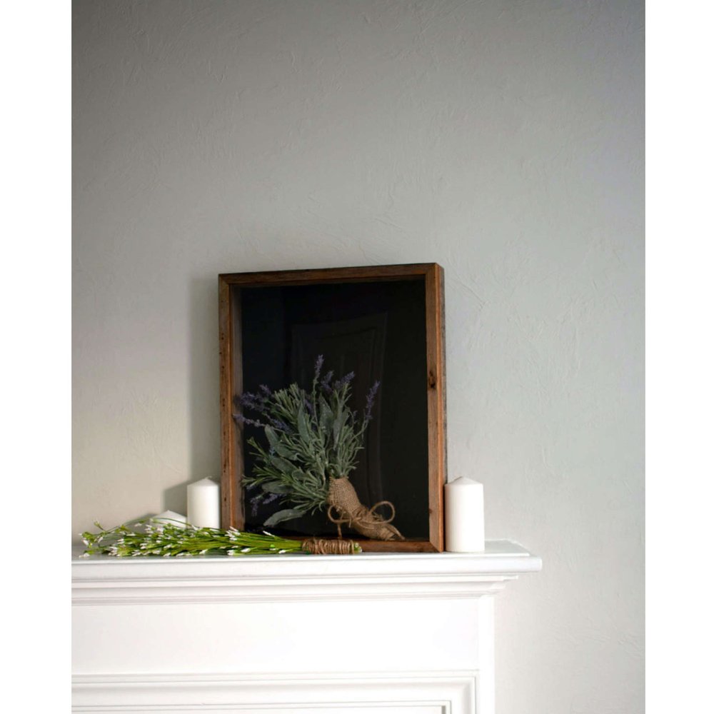 6" x 6" Gray Solid Wood Tabletop Picture Frame  Warm Home View