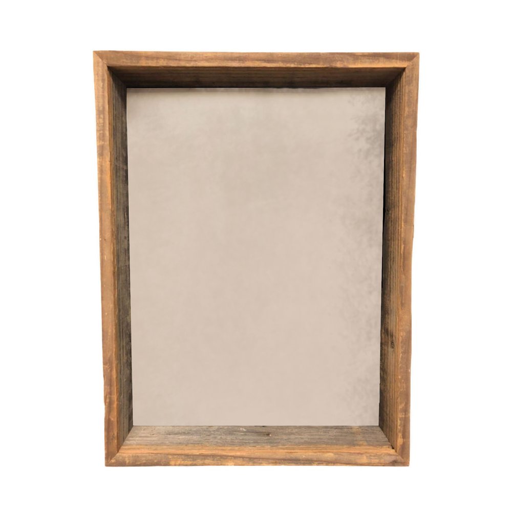 6" x 6" Gray Solid Wood Tabletop Picture Frame  Warm Home View