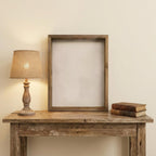 6" x 6" Gray Solid Wood Tabletop Picture Frame  Warm Home View