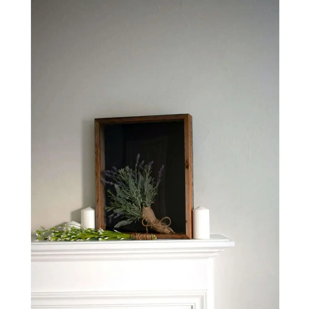 8" x 8" Gray Solid Wood Tabletop Picture Frame  Warm Home View