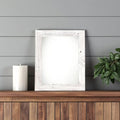 4" x 6" White Solid Wood Tabletop Picture Frame  Warm Home View