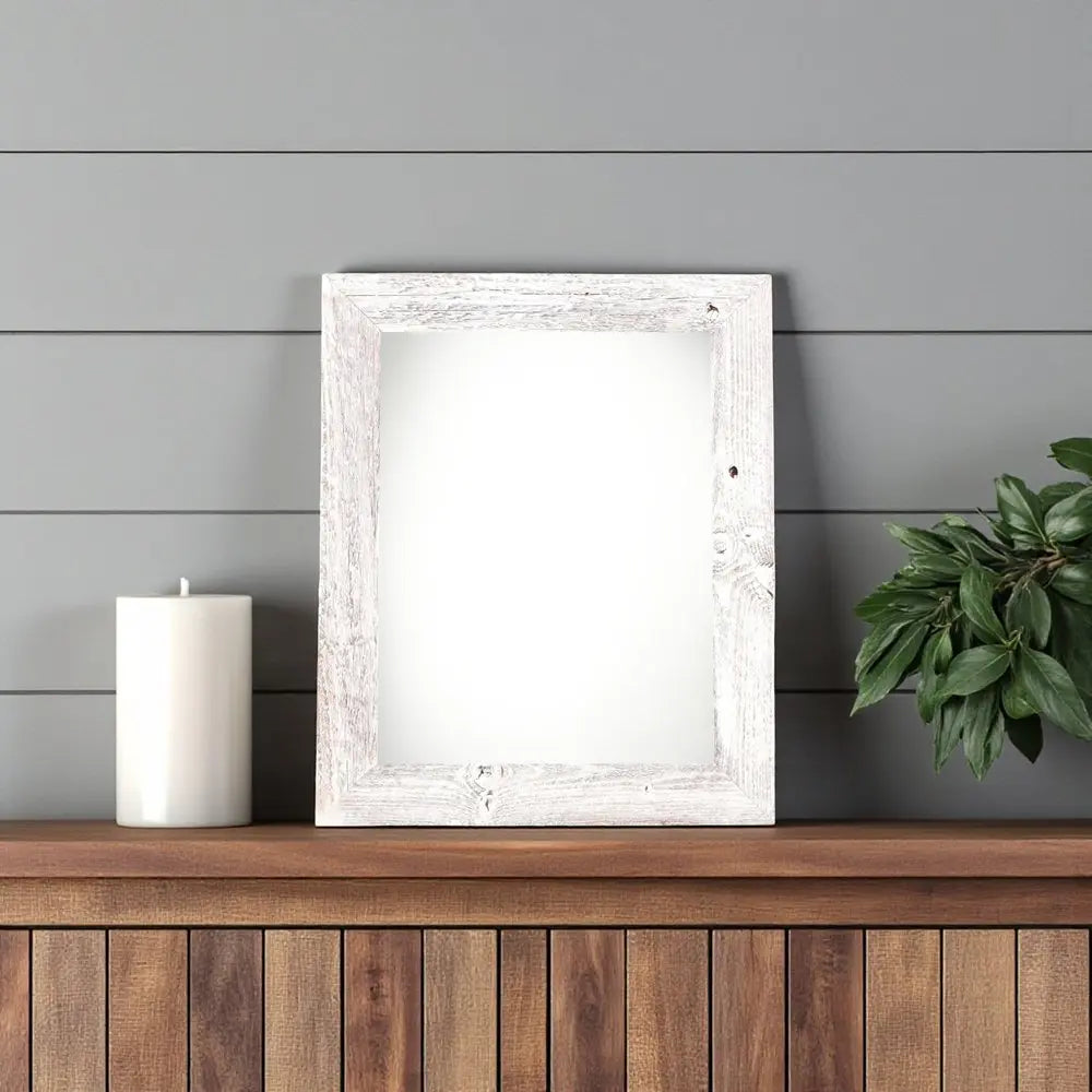 4" x 6" White Solid Wood Tabletop Picture Frame  Warm Home View