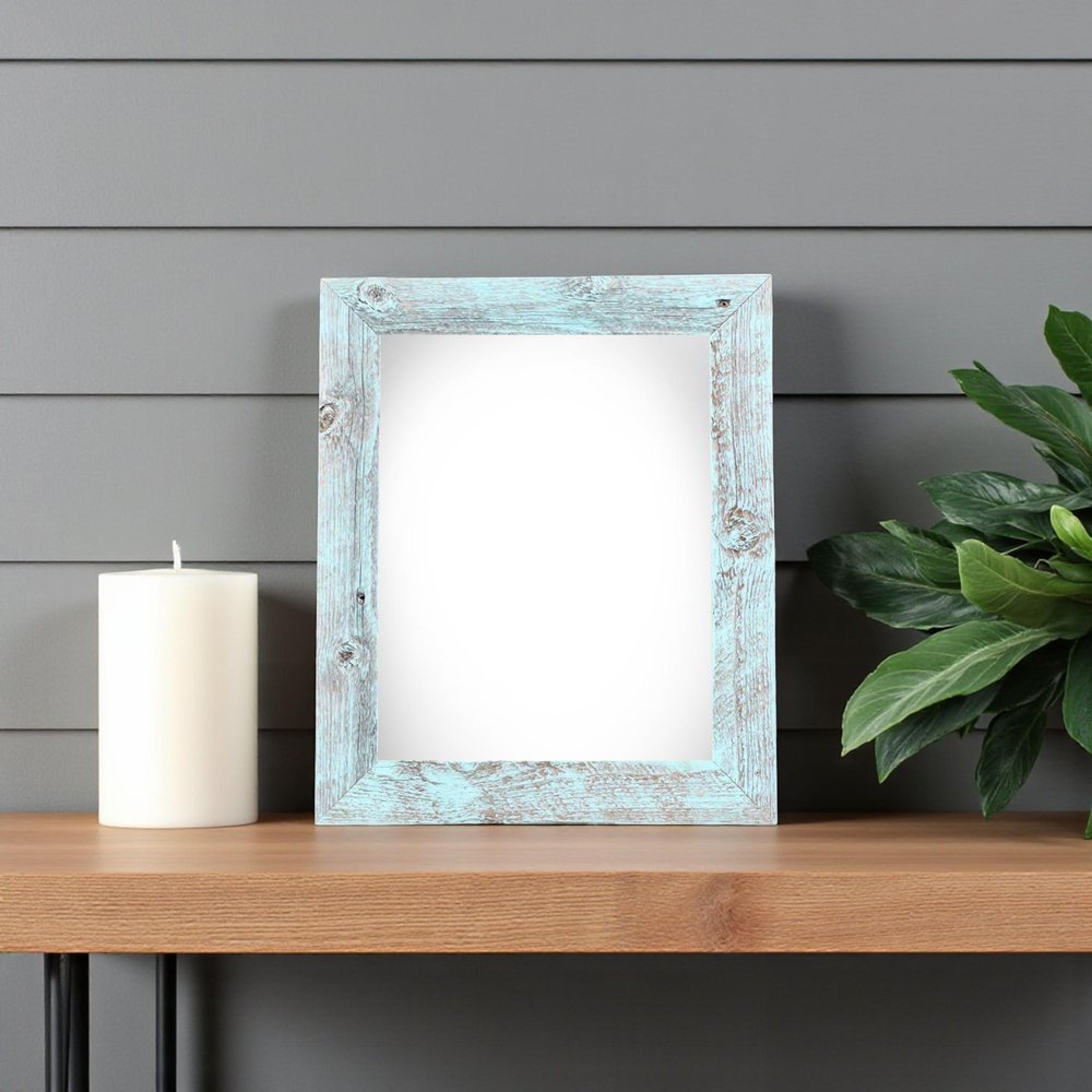 5" x 7" Blue Wood Tabletop Picture Frame  Warm Home View
