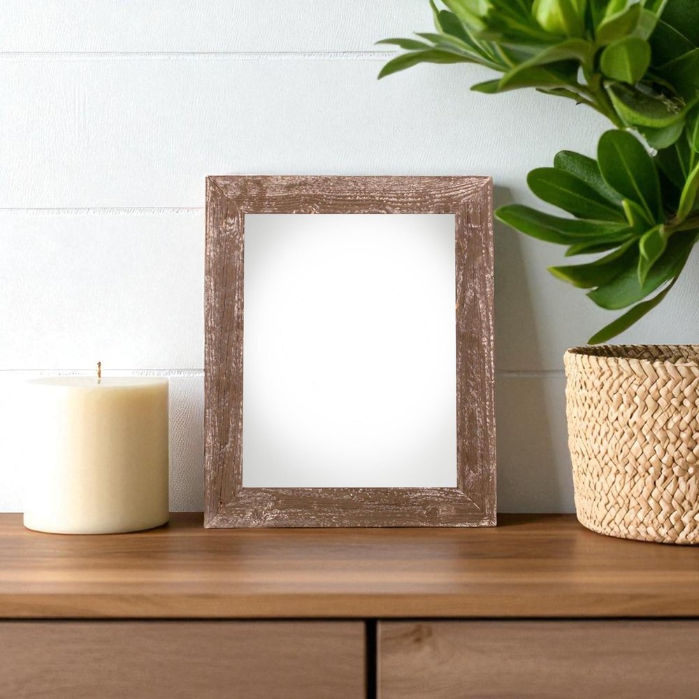 5" x 7" Brown Solid Wood Tabletop Picture Frame  Warm Home View