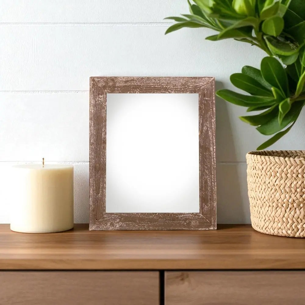 5" x 7" Brown Solid Wood Tabletop Picture Frame  Warm Home View