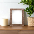 5" x 7" Brown Solid Wood Tabletop Picture Frame  Warm Home View