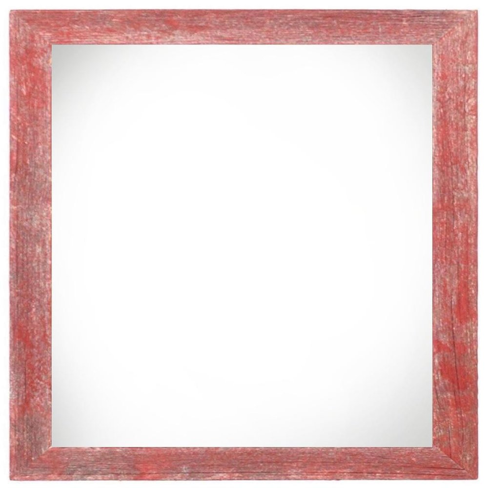 6" x 6" Red Solid Wood Tabletop Picture Frame  Warm Home View