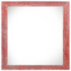 6" x 6" Red Solid Wood Tabletop Picture Frame  Warm Home View