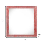 6" x 6" Red Solid Wood Tabletop Picture Frame  Warm Home View