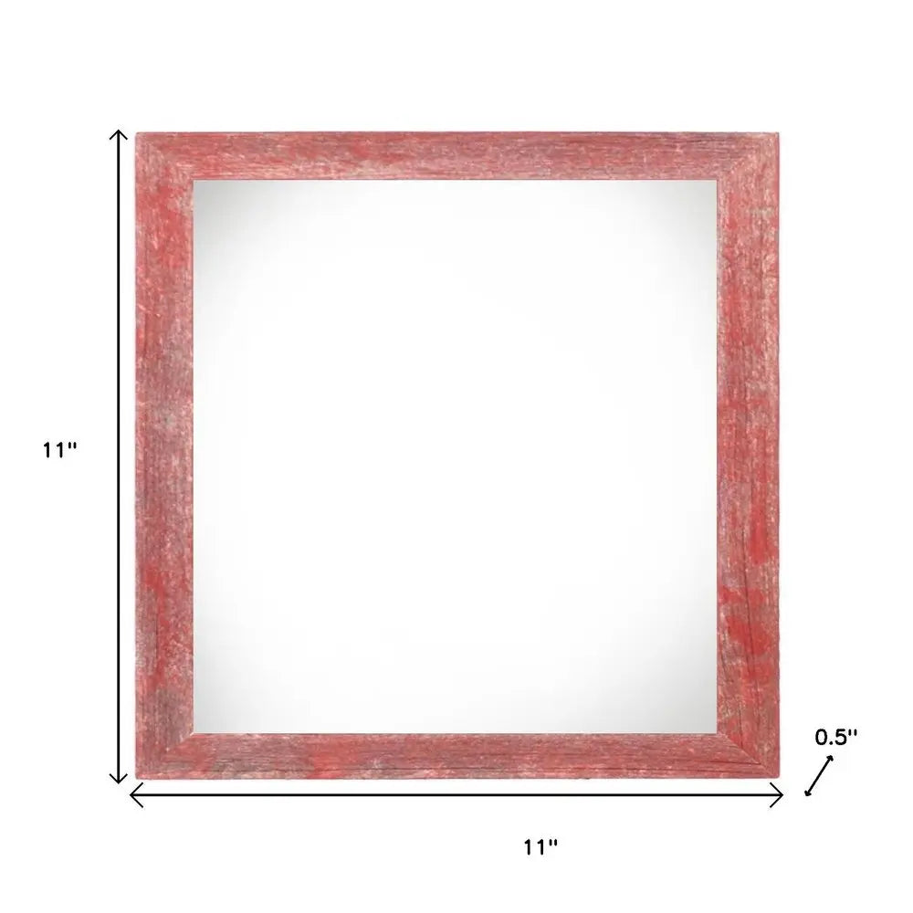 6" x 6" Red Solid Wood Tabletop Picture Frame  Warm Home View