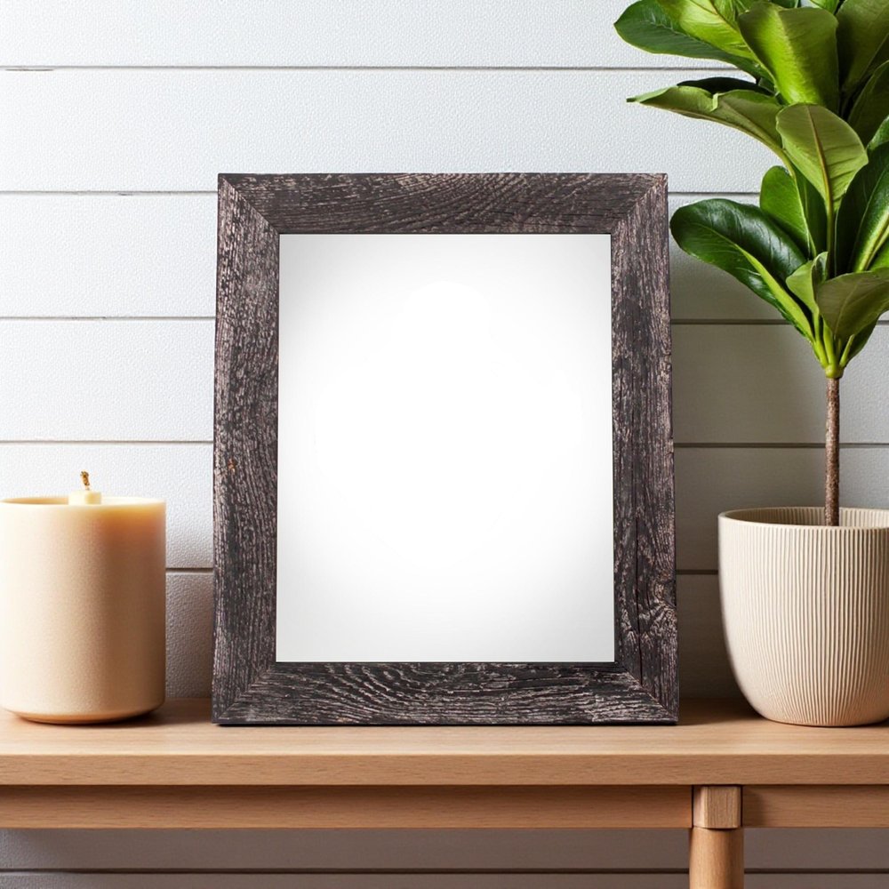 8.5" x 11" Black Solid Wood Tabletop Picture Frame  Warm Home View