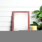 8" x 10" Red Solid Wood Tabletop Picture Frame  Warm Home View