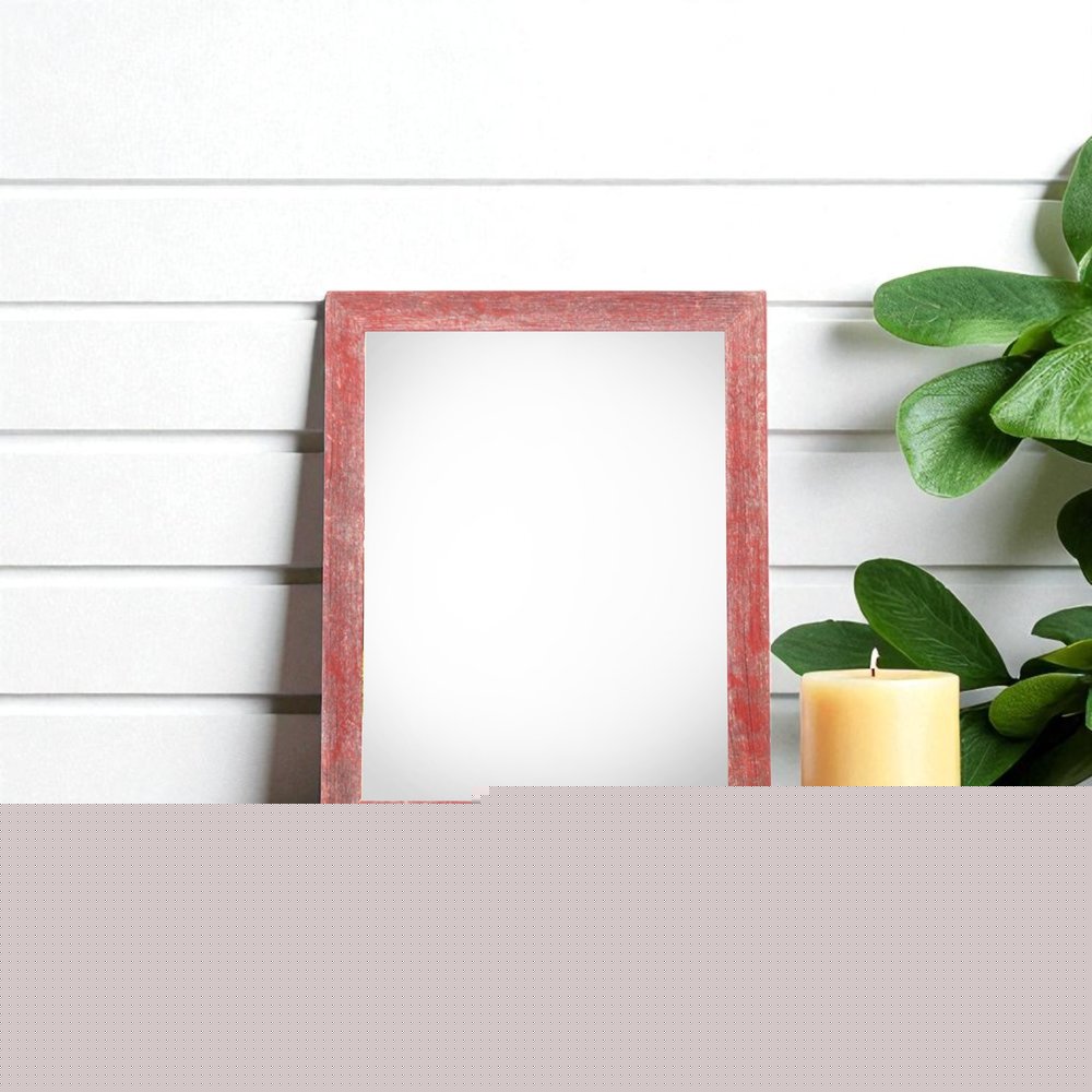 8" x 10" Red Solid Wood Tabletop Picture Frame  Warm Home View