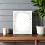 8" x 10" White Solid Wood Tabletop Picture Frame  Warm Home View