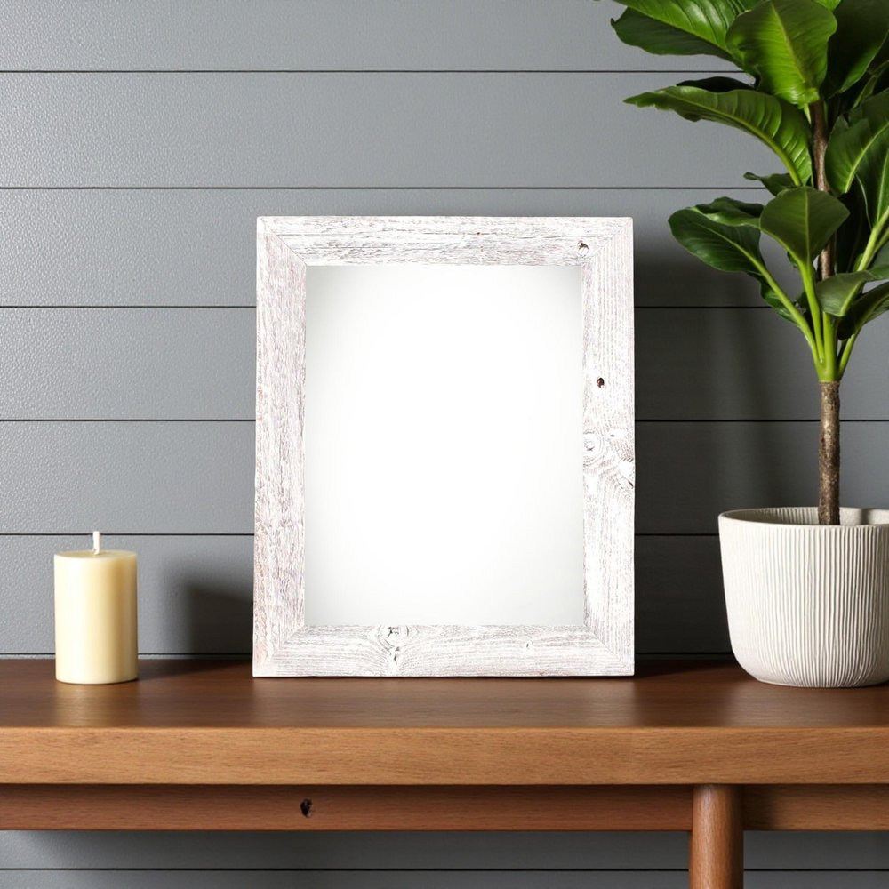 8" x 10" White Solid Wood Tabletop Picture Frame  Warm Home View