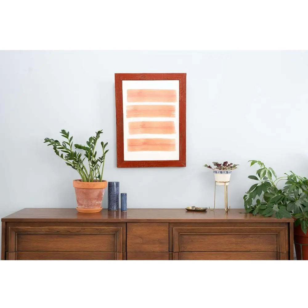 8" x 8" Red Solid Wood Tabletop Picture Frame  Warm Home View