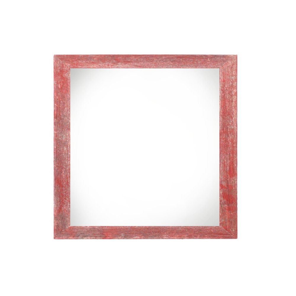 8" x 8" Red Solid Wood Tabletop Picture Frame  Warm Home View