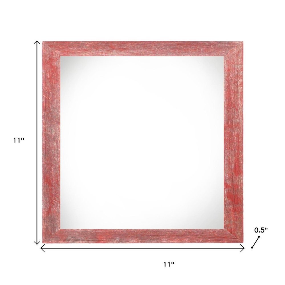 8" x 8" Red Solid Wood Tabletop Picture Frame  Warm Home View