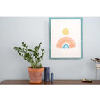 9" x 12" Blue Solid Wood Hanging Picture Frame  Warm Home View