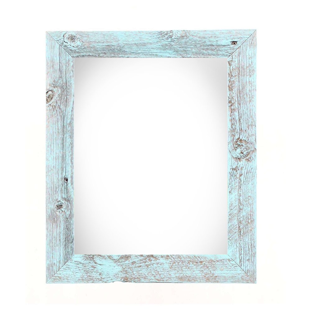 9" x 12" Blue Solid Wood Hanging Picture Frame  Warm Home View