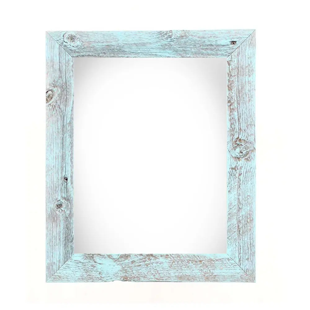 9" x 12" Blue Solid Wood Hanging Picture Frame  Warm Home View
