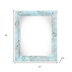 9" x 12" Blue Solid Wood Hanging Picture Frame  Warm Home View