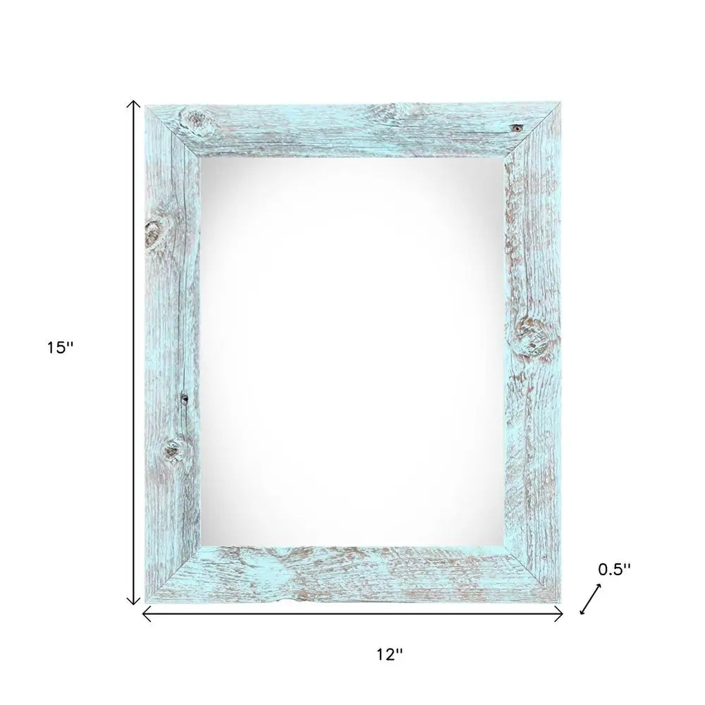 9" x 12" Blue Solid Wood Hanging Picture Frame  Warm Home View